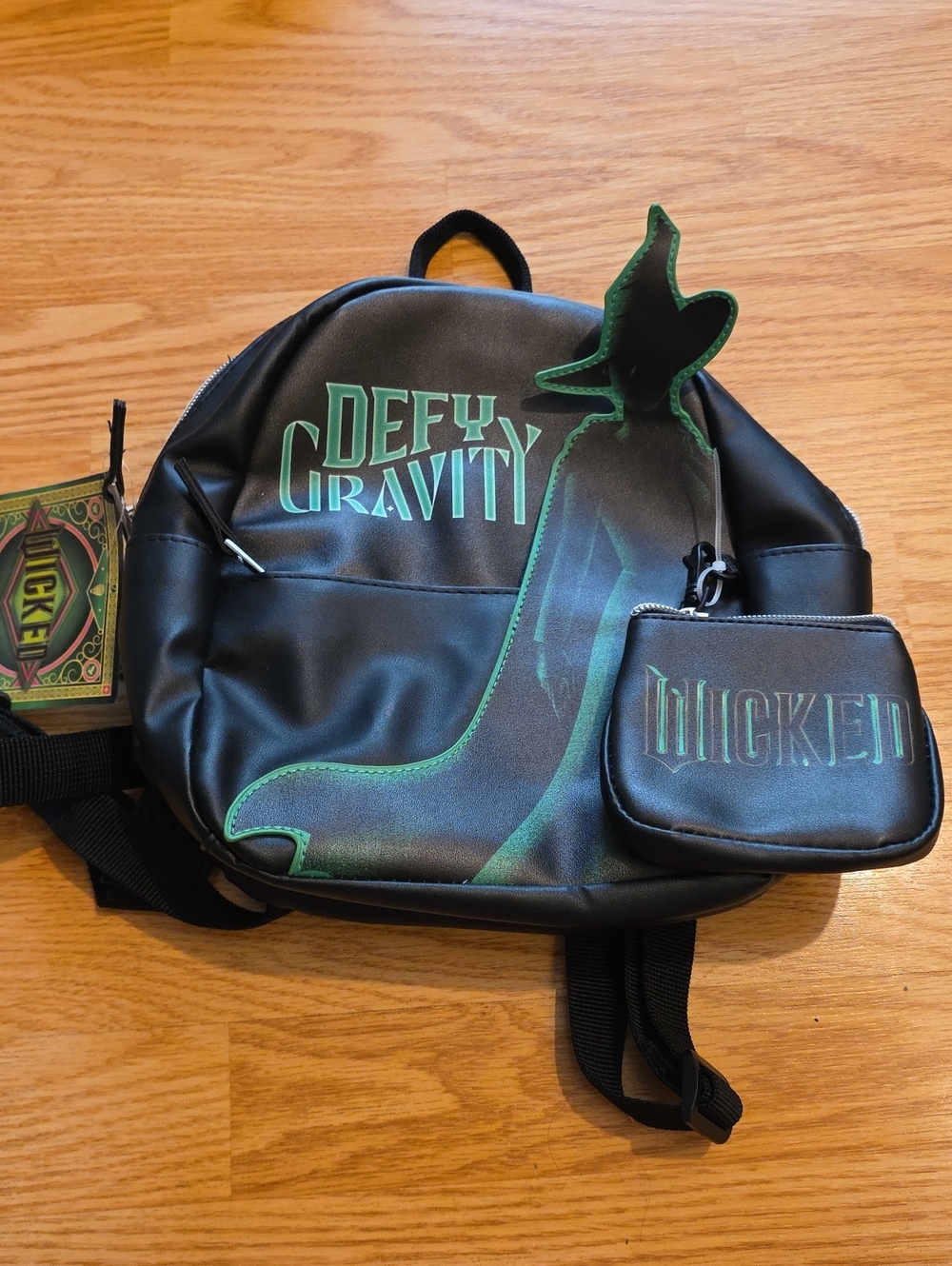 Wicked Themed Black & Green Mini Backpack